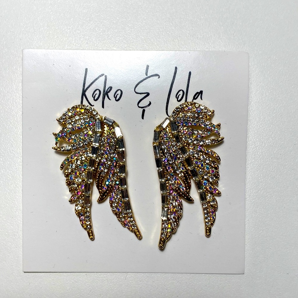Koko & Lola Angel Wing Earrings - NWT